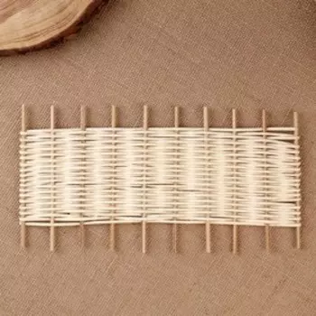 Заборчик декоративный, 30×15 см, ротанг