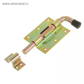 Задвижка дверная, 90 мм по основанию, оцинкованная