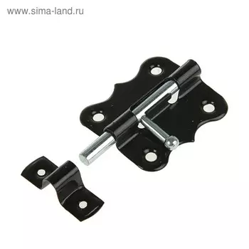 Задвижка дверная ЗД 007, 50 мм, черная