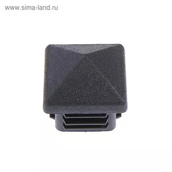 Заглушка для труб внутр. домик, 40х40 мм, черная