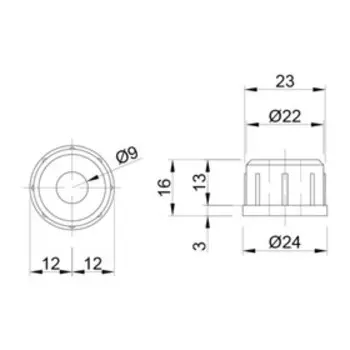 Заглушка R-12М металлическая