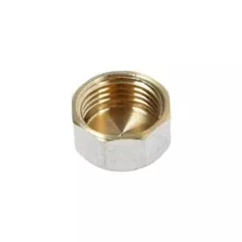 Заглушка СТМ, 1 1/4", внутренняя резьба, никелированная латунь