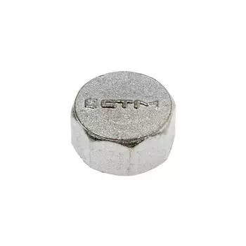 Заглушка СТМ, 2", внутренняя резьба, никелированная латунь