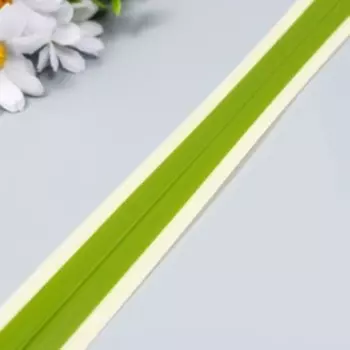 Заготовка для изготовления листьев 35х800 мм, молочный/зеленый