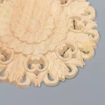 Заготовка для росписи дерево "Круглый элемент - Цветок" В18 10х10 см