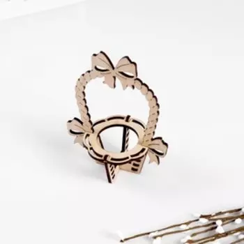 Заготовка для творчества. Пасхальная корзинка для яйца, 9х12,5 см