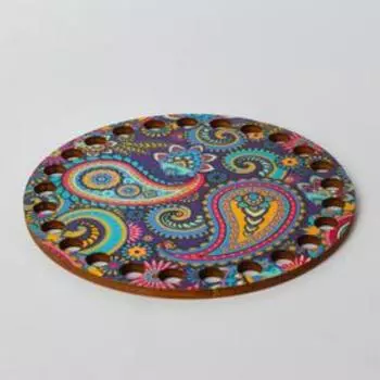 Заготовка для вязания "Круг Химия цвета", донышко фанера, размер 10 см