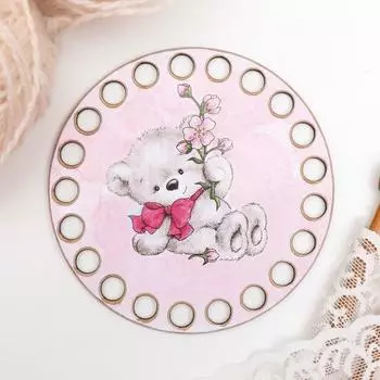 Заготовка для вязания "Круг. Мишка" 10 см