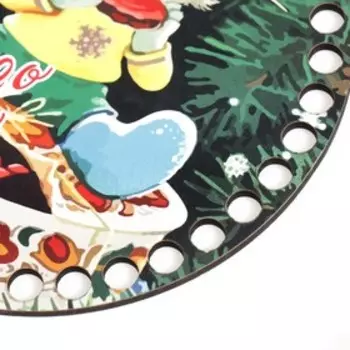 Заготовка для вязания "Круг. Зайка и сладости" донышко 15 см