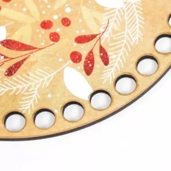 Заготовка для вязания "Круг. Зима подарит сказку" 15 см 5278338