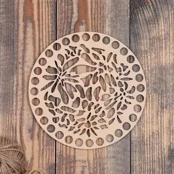 Заготовка для вязания круглая,Узор фанера 15 см, д 10 мм