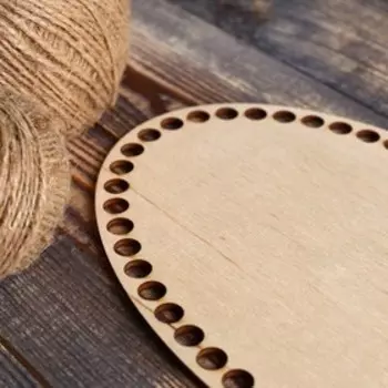 Заготовка для вязания "Овал", донышко фанера 3 мм, 2515 см, d=9мм