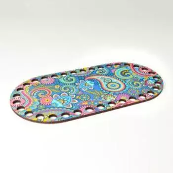 Заготовка для вязания "Овал параллельный. Химия цвета", донышко ДВП, 20×10 см