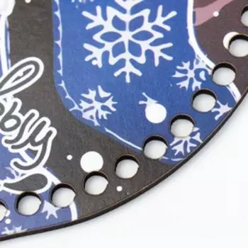 Заготовка для вязания "Следок. С Новым Годом" донышко 17х8 см