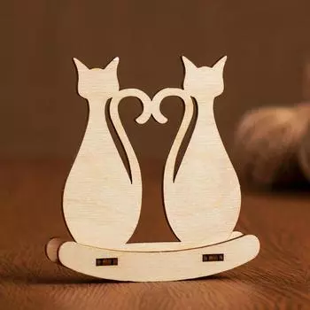 Заготовка-качалка для творчества "Два кота"