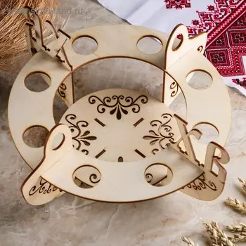 Подставка для яиц «ХВ», пасхальная, 8 ячеек, дерево, заготовка для творчества