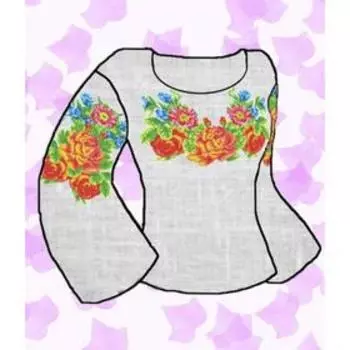 Заготовка под вышивку женской сорочки «Летние цветы»