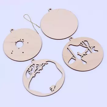 Заготовки для творчества. Деревянная ёлочная подвеска «Новый год! Лисёнок»