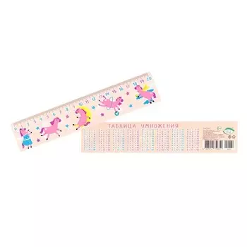 Закладка-линейка "Единороги" звездочки, 21,6 х 5 см