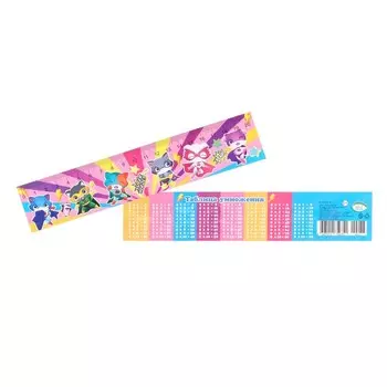 Закладка-линейка "Коты Супер Герои" 21,6 х 5 см