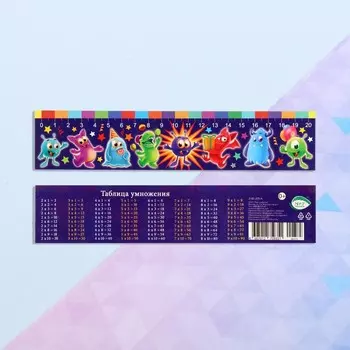 Закладка "Монстры" фиолетовый фон, 21,6х5 см