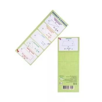 Закладка-памятка "Периметр и площадь" 6х16см