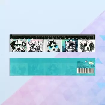 Закладка "Зверята" кошки, собаки, 21,6х5 см