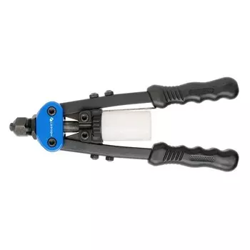 Заклепочник HOEGERT HT2C154, двуручный, 5 сменных головок, 2.4-4.8 мм, 250 мм