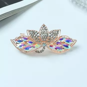 Заколка - автомат для волос «Диодора», цветок, 9 см