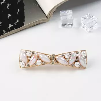 Заколка - автомат для волос «Глория», нежность бант, 9 см