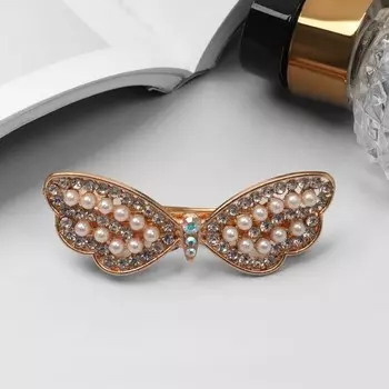 Заколка - автомат для волос «Элси», бабочка, 7 см