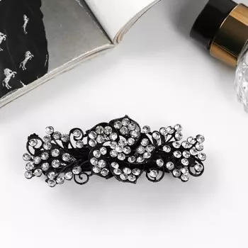 Заколка - автомат для волос «Лайла», роза, 8 см