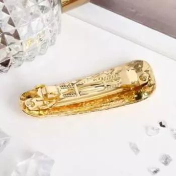 Заколка-автомат для волос "Либерти лава" 2х6,5 см трапеция, золото