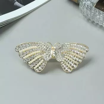 Заколка - автомат для волос «Ливия», бабочка, 9.5 см