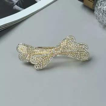 Заколка - автомат для волос «Ливия», тройной бант, 8.5 см