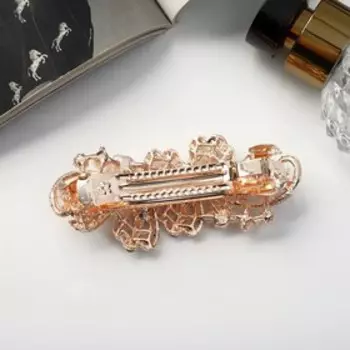 Заколка - автомат для волос «Моника», ромашки завитки, 9 см