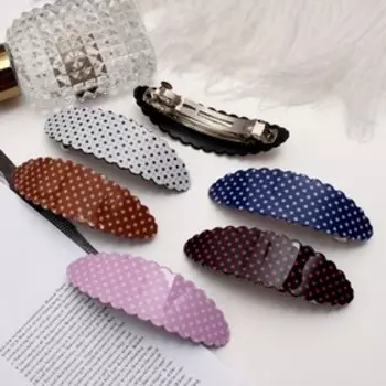 Заколка-автомат для волос "Наталья" горох, 9х2,5 см, микс