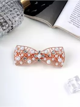 Заколка - автомат для волос «Милица», бант, 8 см