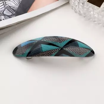 Заколка - автомат для волос «Сильва», геометрия блеск, 9.5 см, МИКС