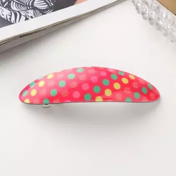 Заколка - автомат для волос «Сильва», круги колор, 9.5 см, МИКС