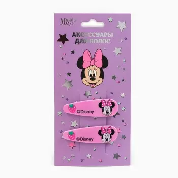Заколки для волос, набор 2 шт., 5.5 см, «Минни Маус»