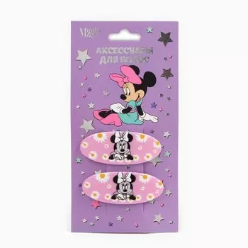 Заколки для волос, набор 2 шт., 5.5 см, «Минни Маус»