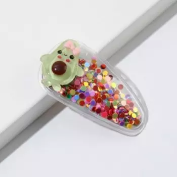 Детская заколка для волос с шейкером «Твой авокадный look»