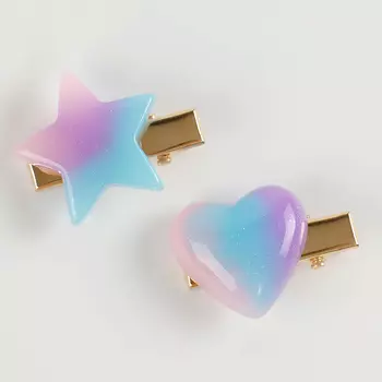 Заколки для волос 2 шт., космос