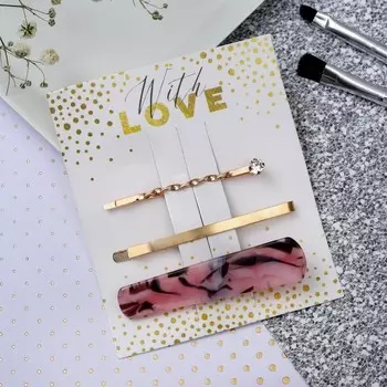 Заколки для волос "With love", 2 шт.
