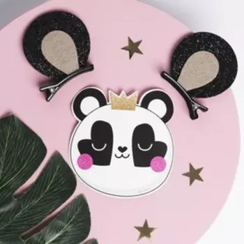 Заколки ушки для волос «Панда», пара
