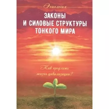 Законы и силовые структуры Тонкого мира. 2-е издание. Как продлить жизнь цивилизации? Старинская Н.Б.