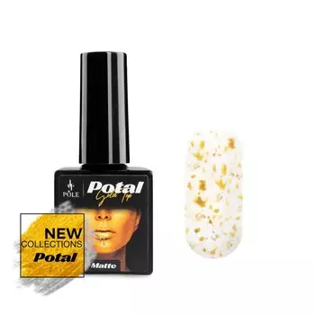 Закрепитель для гель-лака Pole Potal, матовый, цвет золото, 8 мл