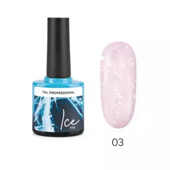 Закрепитель для гель-лака TNL Professional Ice Top, №03 с прозрачной жемчужной слюдой, 10 мл