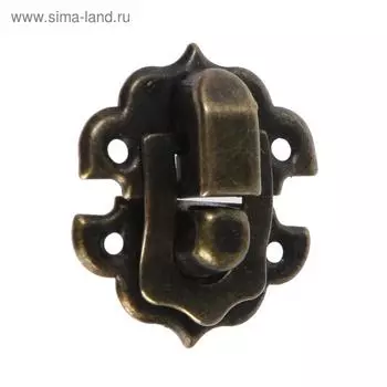 Замочек для шкатулок 30х30, цвет бронза